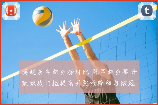 英超历年积分榜对比 冠军积分攀升致欧战门槛提高并影响降级与欧冠席位